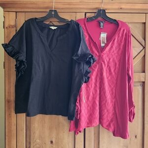 RXB & Time And Tru Tops NWT 2 Piece Bundle Plus Size 2X/XXL